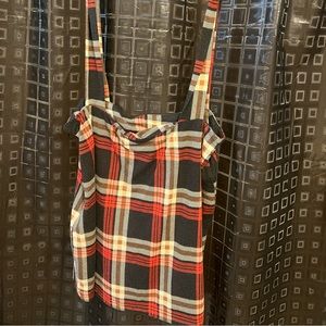 Red plaid skirtall